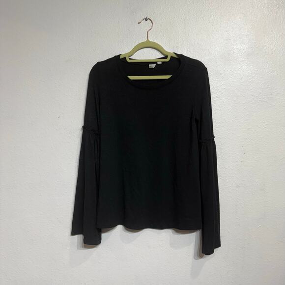 GAP Sweaters - Gap Top Black Tiered Bell Sleeves Flared Pullover Sz XS